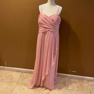 Formal mauve pink long dress. Size 20 Tailored.